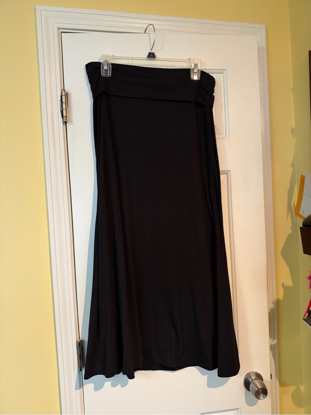 Lily Rose Black Fold-Over Waist Maxi Skirt